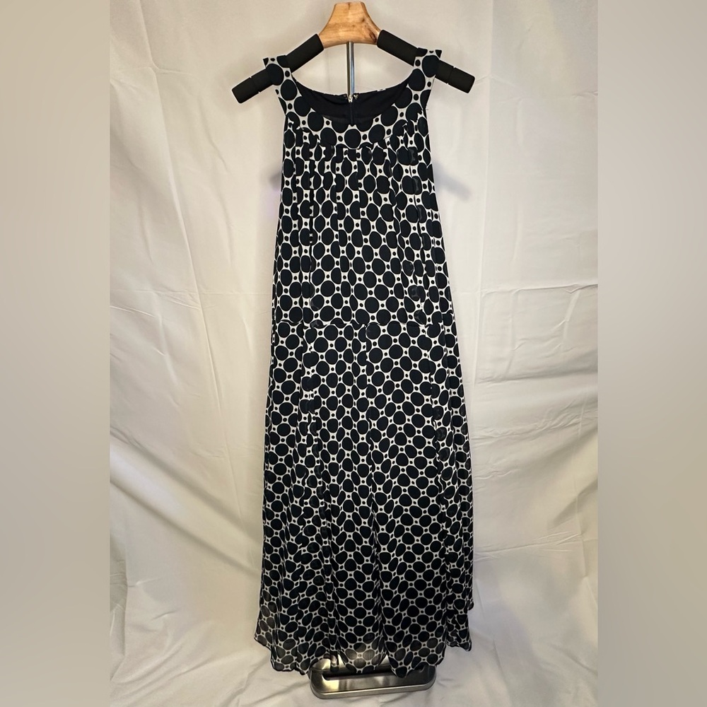 Tommy Hilfiger Navy Blue and White Polka Dot Dress